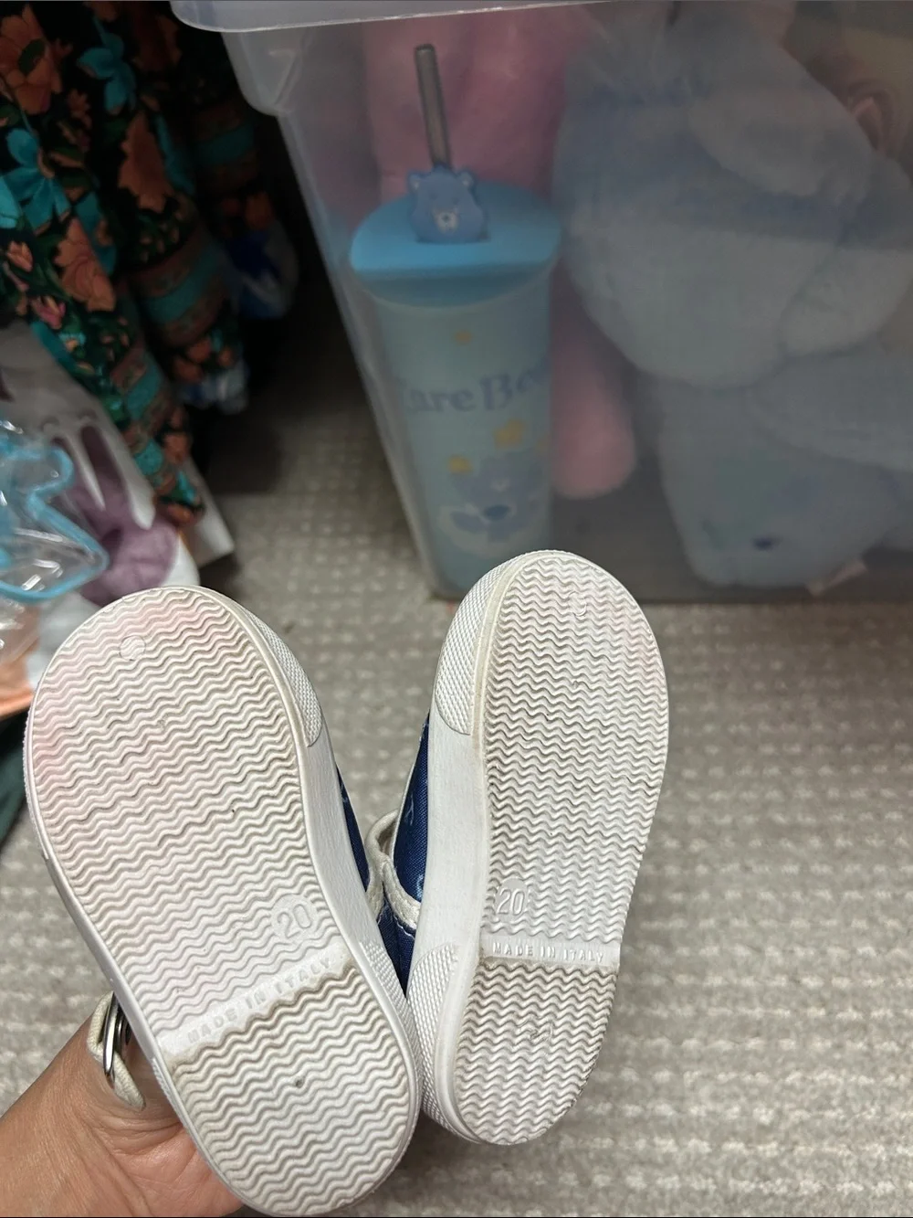 Superga baby/toddler Navy Anchor Print Canvas Sandals